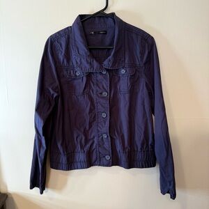 Maurices Blue Utility Jacket Relaxed Fit